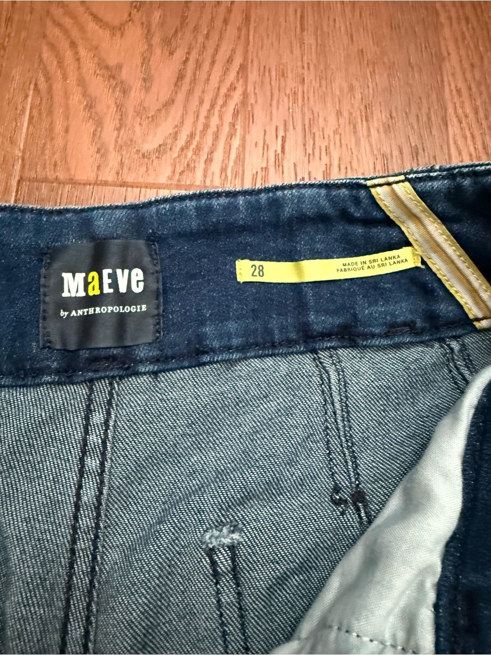 Anthropologie Maeve Corseted High Rise Wide Leg Trouser Jeans Size 28 31" Inseam - Picture 3 of 9